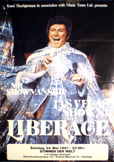 LIBERACE 1975 NEW Poster 