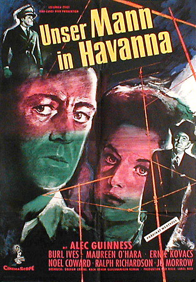 Our man in Havanna Alec Guinness vintage movie poster