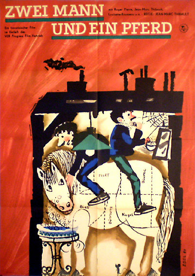 Zwei Mann und ein Pferd